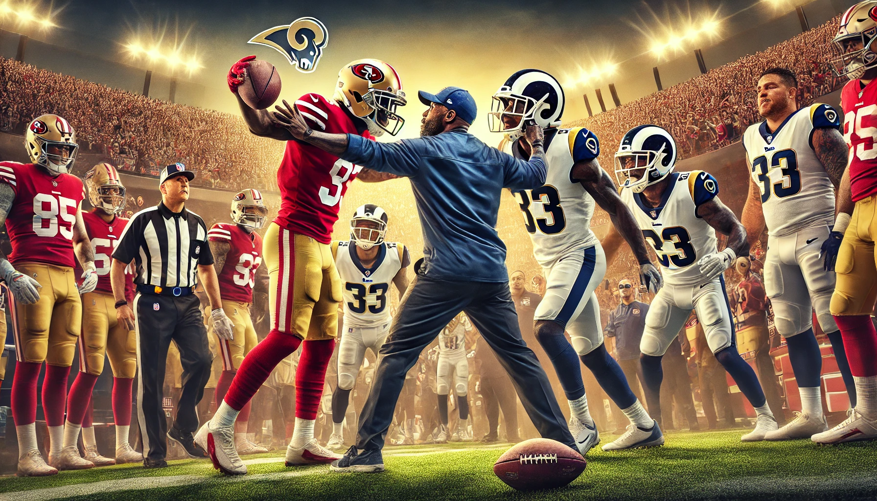 Brandon Aiyuk Rams Sideline Scuffle